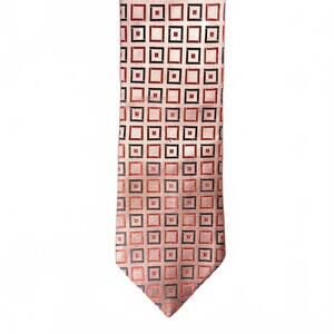 Vintage Frangi Pink Gray 100% Silk Luxury Tie Made in Italy